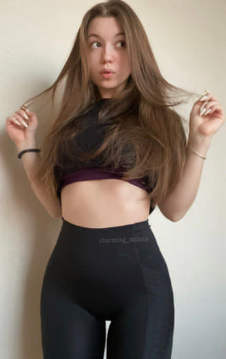 Horny brunette teen